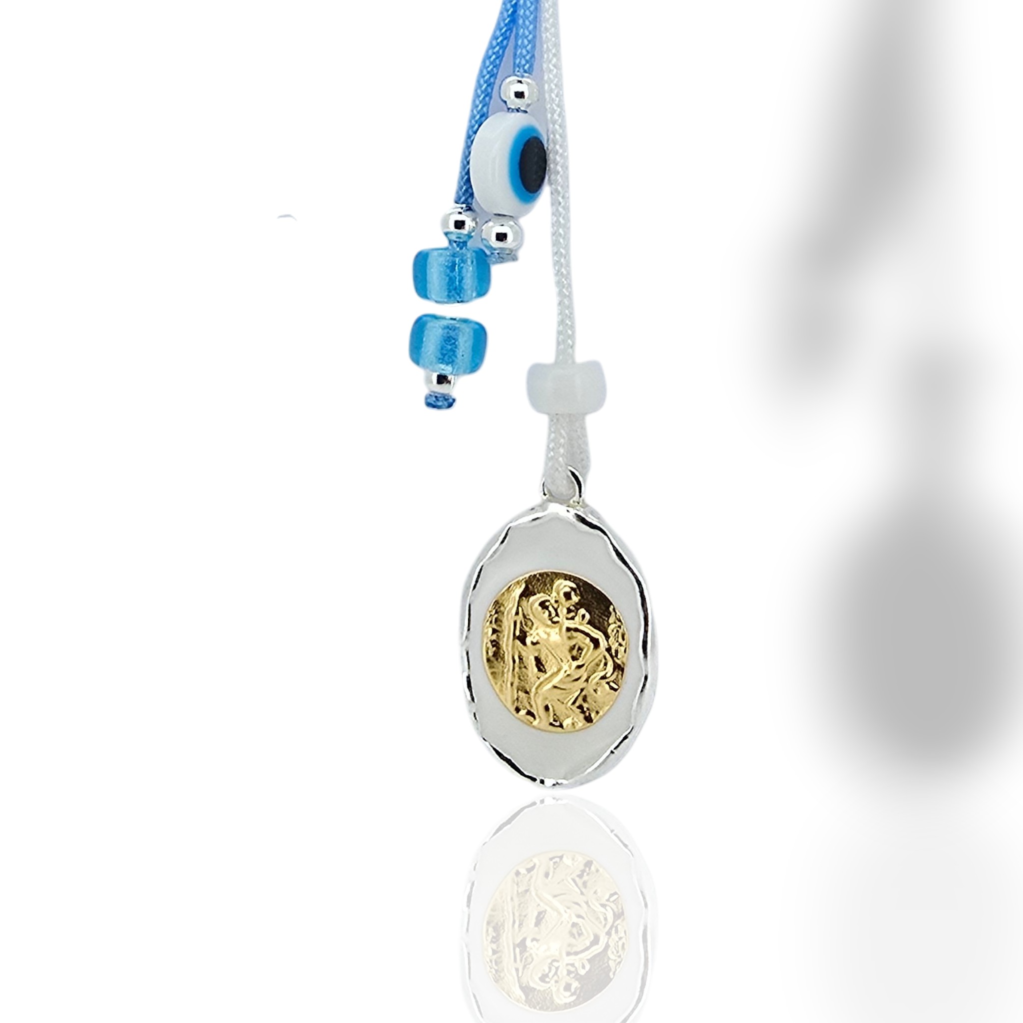 Silver 925° car charm with Saint Christopher (code L008310)